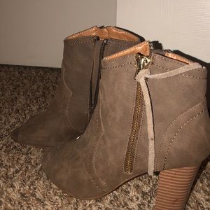 Cute faux leather booties